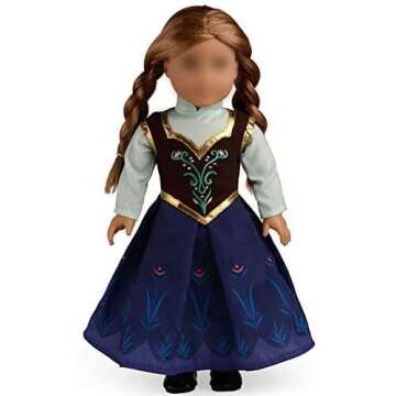 Sweet Dolly Doll Clothes Princess Dress for 18 Inch Doll