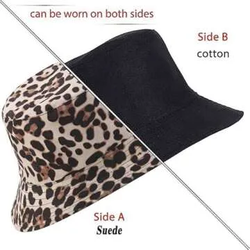 Joylife Animal Print Bucket Hat Novelty Pattern Sun Hats Reversible Packable Fishing Cap for Women, ...