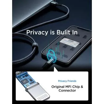 LISEN 6.6ft MFi Certified iPhone Charger Cable for All Models