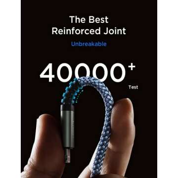 LISEN MFi Certified iPhone Charger Cable (6.6ft), [Never Rupture] Lightning Cable 2.4A Fast Charging iPhone Cord Compatible with iPhone 11 Pro/Xs Max/XR/XS/X/8/8 Plus/7/6/6 Plus/SE/5/5S