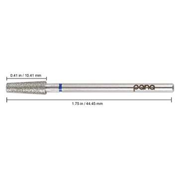 PANA 3/32” Diamond Nail Drill Bit (Medium Grit) - Professional Cuticle Nail Drill Bits for Acrylic...