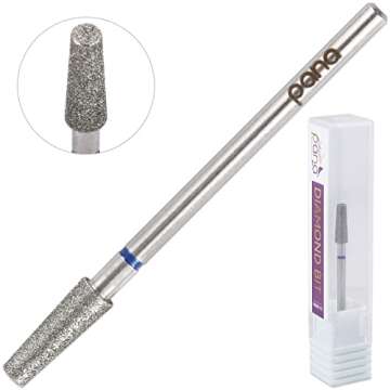 PANA 3/32” Diamond Nail Drill Bit (Medium Grit) - Professional Cuticle Nail Drill Bits for Acrylic Gel Nails Dry Manicure Pedicure Shape Remove Tools (Cone Bit, Style 13)