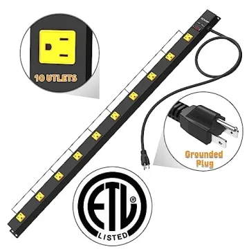 ZESEN 10 Outlet Surge Protector Power Strip for Workshop