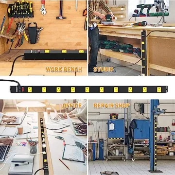 ZESEN 10 Outlet Surge Protector Power Strip for Workshop