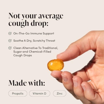 Soothing Honey Cough Drops for Immune Support with Propolis