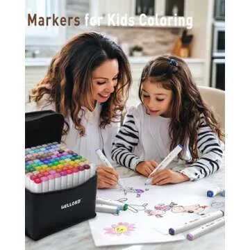WELLOKB 100 Colors Alcohol Markers - Dual Tip Art Markers