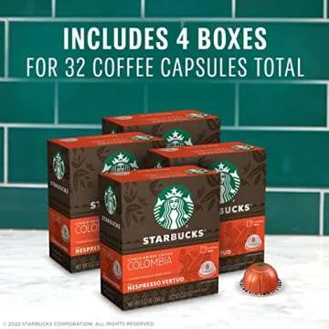 Starbucks by Nespresso Colombia Coffee Capsules for Vertuo