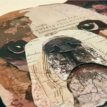 Empire Art Direct Dimensional Collage Framed Graphic Paper Under Glass Wall Art by Alex Zeng Ready to Hang, 17" x 17", English Bulldog Pup