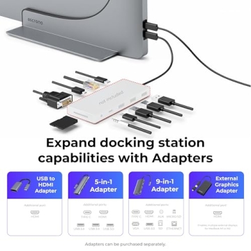 Ascrono Dock for 14" MacBook Pro - Dual Display Ready