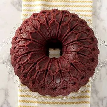Nordic Ware Bundt Pan with Stained Glass Design for Baking