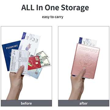 Passport Holder Cover Wallet Case RFID Blocking Leather Card Slot Travel Accessories Documents Organ...