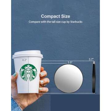 OMIRO 20X(200R) Magnifying Mirror and Eyebrow Tweezers Kit, 3.5" Two Suction Cups Magnifier Travel S...