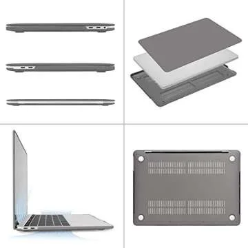 MOSISO Compatible with MacBook Pro 13 inch Case M2 2025, 2024, 2023, 2022-2016 A2338 M1 A2251 A2289 A2159 A1989 A1708 A1706, Plastic Hard Shell&Keyboard Cover&Screen Film&Storage Bag, Gray