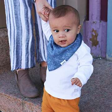 Stylish Organic Baby Bandana Bibs Set of 8 Unisex