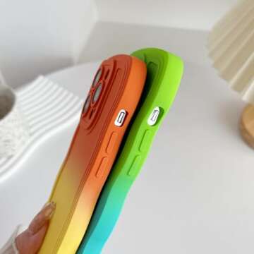 Stylish iPhone 14 Pro Case - Durable Green Blue Design