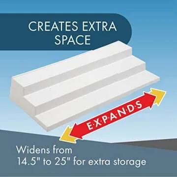 Dial Industries Adjustable 3 Tier Expandable Shelf Spice and Seasoning Jars Kitchen Countertop and Cabinet Rack Organizer