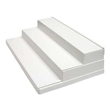 Dial Industries Adjustable 3 Tier Expandable Shelf Spice and Seasoning Jars Kitchen Countertop and Cabinet Rack Organizer