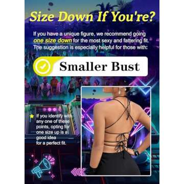 Rave Star Top for Women - EDC Festival Sexy Halter Party Dance Bra Backless Strappy Crisscross Wrap ...