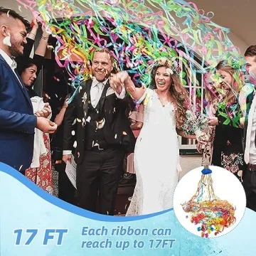 20 Pack Colorful No Mess Streamers for Any Celebration
