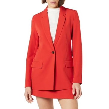 Blake Long Blazer for Women - Elevate Your Style in Lava Red