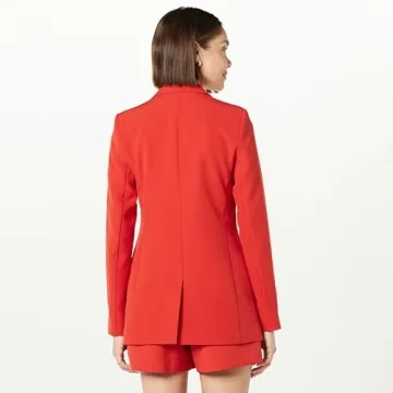 Blake Long Blazer for Women in Lava Red - Stylish Elegance