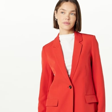 Blake Long Blazer for Women in Lava Red - Stylish Elegance