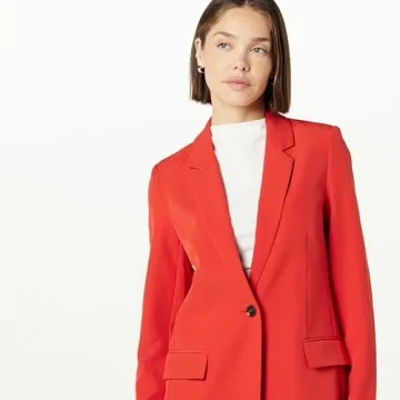 Blake Long Blazer for Women in Lava Red - Stylish Elegance