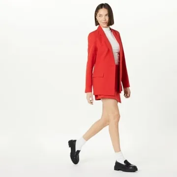 Blake Long Blazer for Women in Lava Red - Stylish Elegance