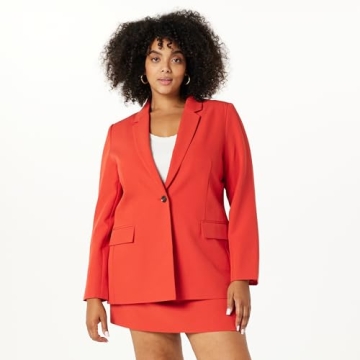 Blake Long Blazer for Women in Lava Red - Stylish Elegance