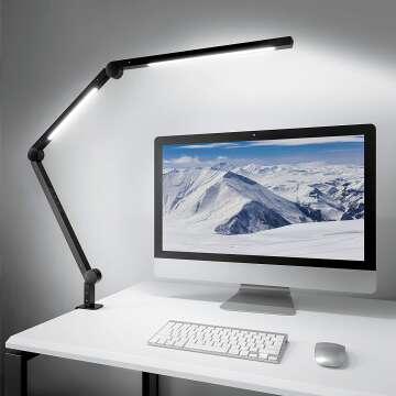 LED Desk Clamp Lamp with Dimmable Features
