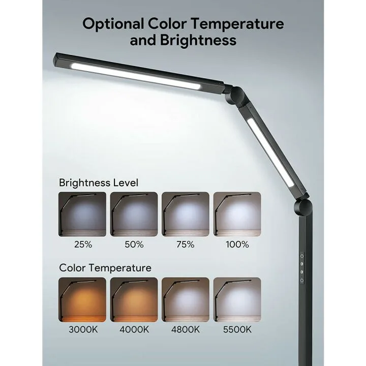 LED Desk Clamp Lamp with Dimmable Features