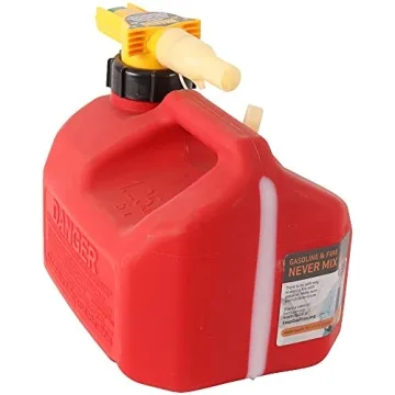 No-Spill 1-1/4-Gallon Poly Gas Can for Effortless Pouring