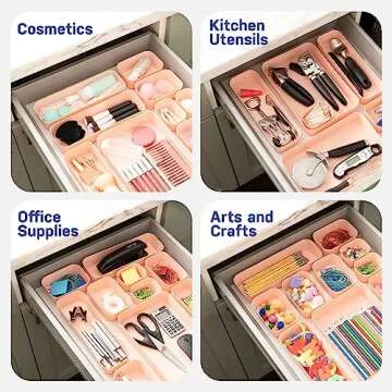 20-Piece Drawer Organizer Set for Home and Office