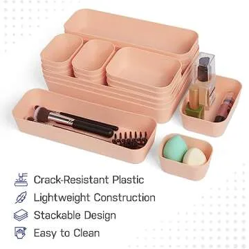 20-Piece Drawer Organizer Set for Home and Office