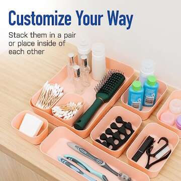 20-Piece Drawer Organizer Set for Home and Office