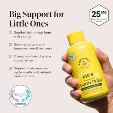 Beekeeper's Naturals Kid's Immune Support Essentials | Kid's Propolis Throat Spray - Propolis Honey Cough Syrup for Kids - Throat Soothing Lollipops | Natural Immune Support - Sore Throat Relief