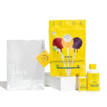 Beekeeper's Naturals Kid's Immune Support Essentials | Kid's Propolis Throat Spray - Propolis Honey Cough Syrup for Kids - Throat Soothing Lollipops | Natural Immune Support - Sore Throat Relief