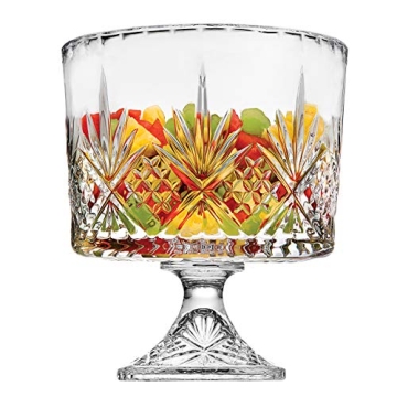 Godinger Gourmet Trifle Bowl Dish - Beautiful Crystal Design