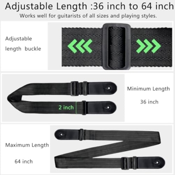 CHMETE Soft Adjustable Guitar Strap for All Guitarists