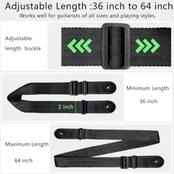 CHMETE Soft Adjustable Guitar Strap for All Guitarists