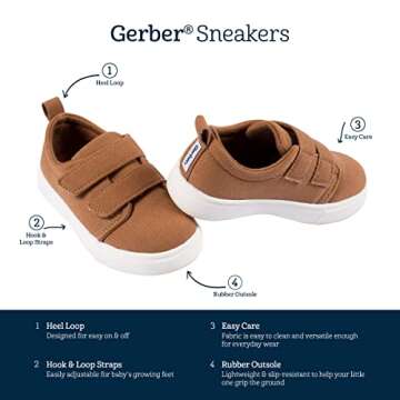 Gerber Kids Sneakers for Infants and Toddlers - Stylish Comfort