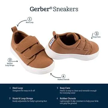 Gerber Kids Sneakers for Infants and Toddlers - Stylish Comfort