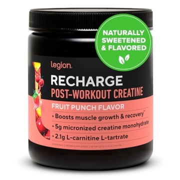 LEGION Recharge Post Workout Supplement - All Natural Muscle Builder & Recovery Drink with Micronize...