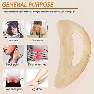 AICNLY Large gua sha Massage Tool, Lymphatic Drainage Massager,Muscle Scraping Massage Tools,Body Sculpting Anti Cellulite Tools for Man and Women (Bone)