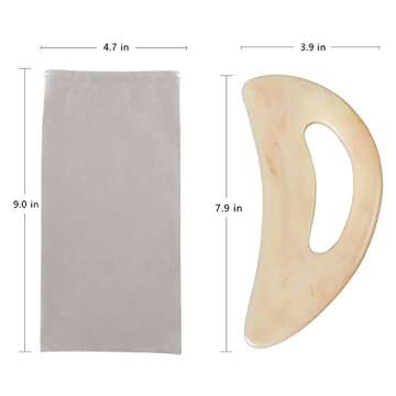 AICNLY Large gua sha Massage Tool, Lymphatic Drainage Massager,Muscle Scraping Massage Tools,Body Sculpting Anti Cellulite Tools for Man and Women (Bone)
