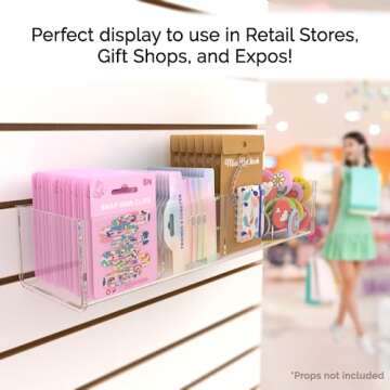 Clear Slatwall Acrylic Retail Tray with Four Compartments