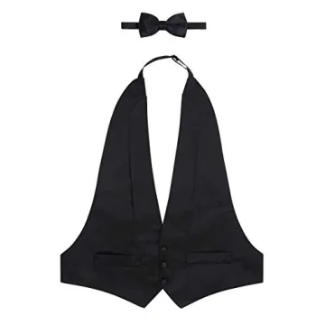 S.H. Churchill Men's Adjustable Satin Backless Vest Set