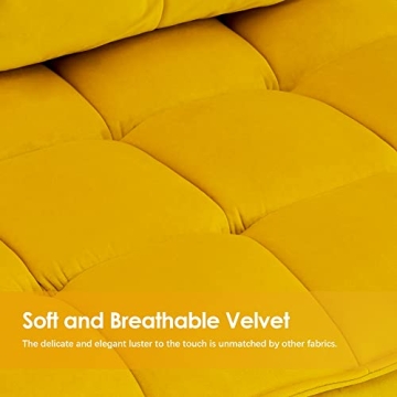 Stylish MCombo Velvet Accent Chair with Ottoman