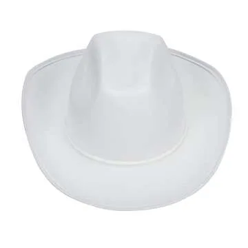 Versatile White Cowboy Hat - DIY Customizable for Events and Costumes