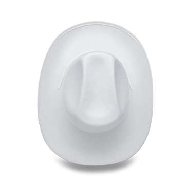 Customizable White Cowgirl Hat for Festivals and Costumes